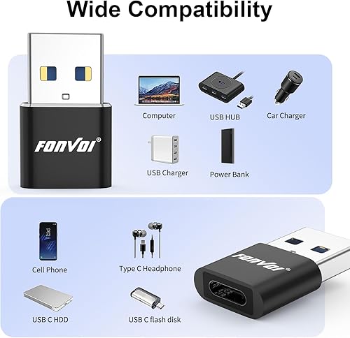 Miniatura 2 de Paquete de 4 adaptadores USB a USB C, cargador USB C hembra a un macho tipo C compatible con Apple MagSafe, iPhone 11, 12, 13, 14 Pro Max, Samsung