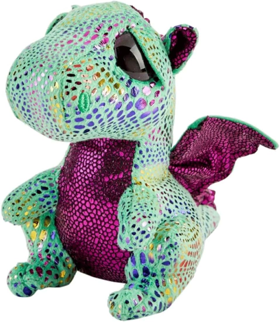 Beanie Baby Cinder Green Dinosaur Animal Plush (6inch)