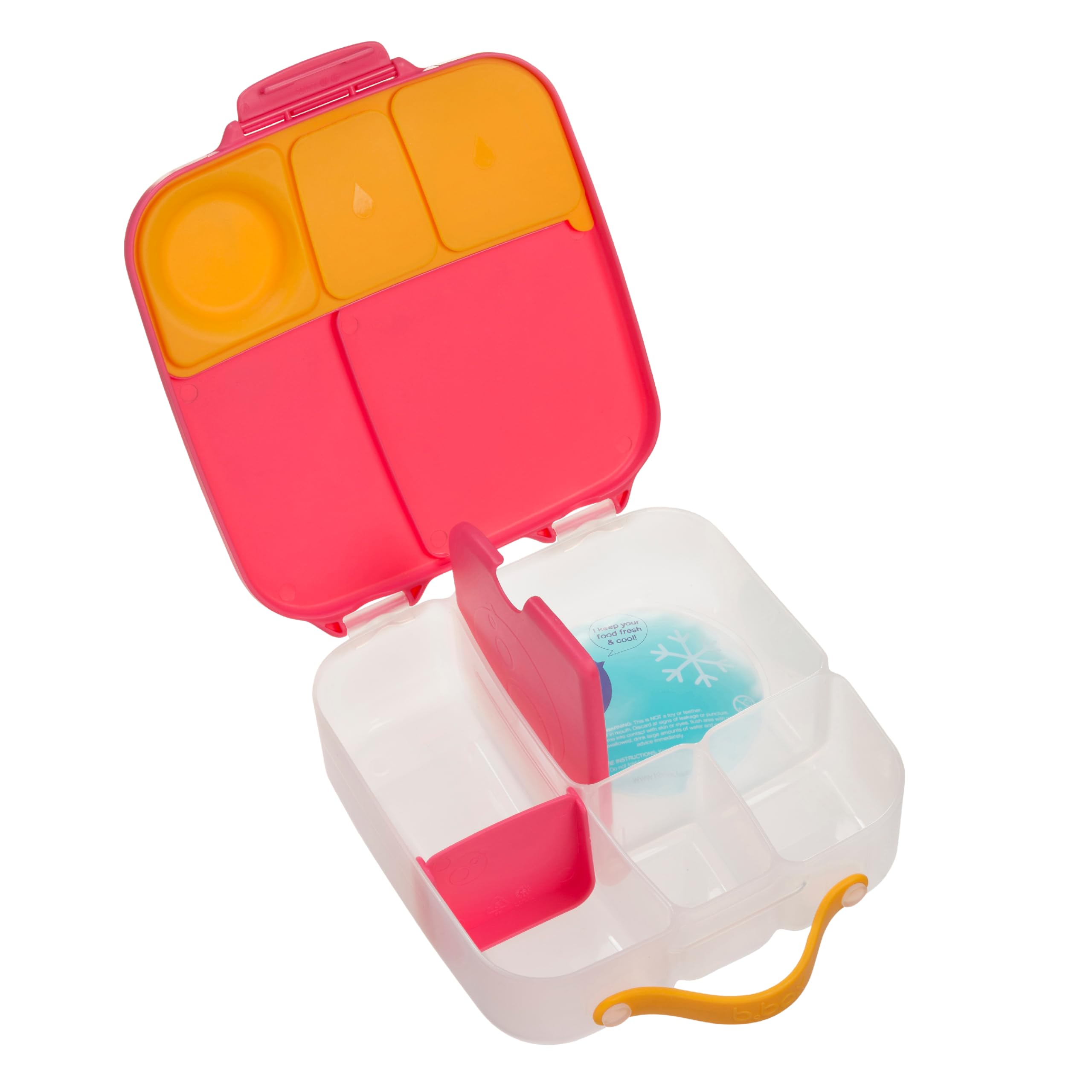 B.Box Porta Pranzo Jumbo A 4 Scomparti (2 A Prova Di Perdite), Lunch Box Con Divisorio Rimovibile | Bento Box Con Ghiacciolo | Ideale Per La Scuola | Da 3+ | Capacità 2L-image