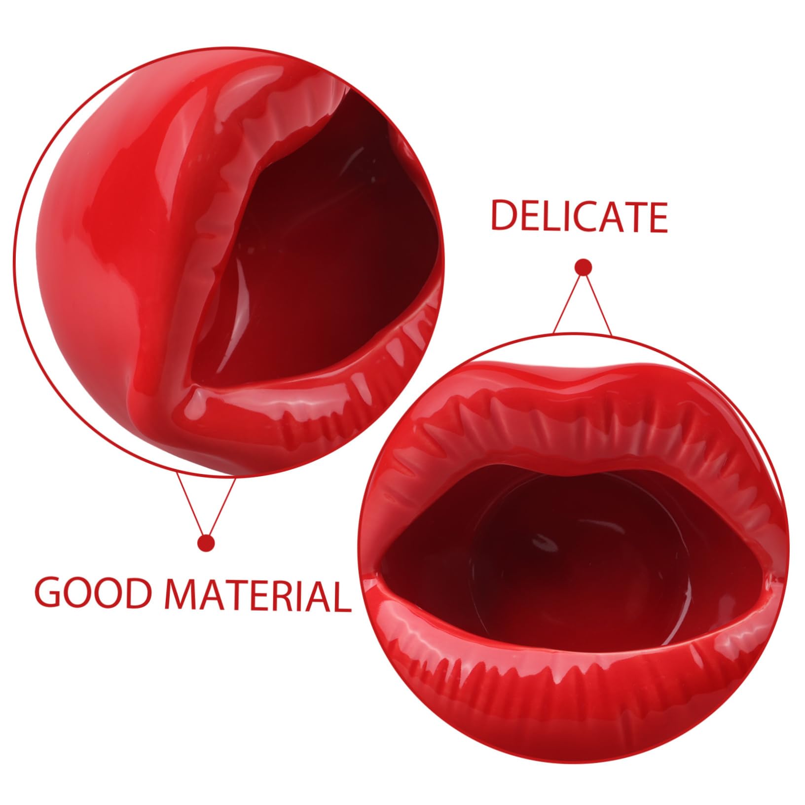 BESPORTBLE Lot De 2 Organiseurs De Maquillage Rotatifs Esthétiques Pour Rouge À Lèvres Plateau De Rangement Organiseurs De Cosmétiques Tubes À Bijoux Céramique Rouge