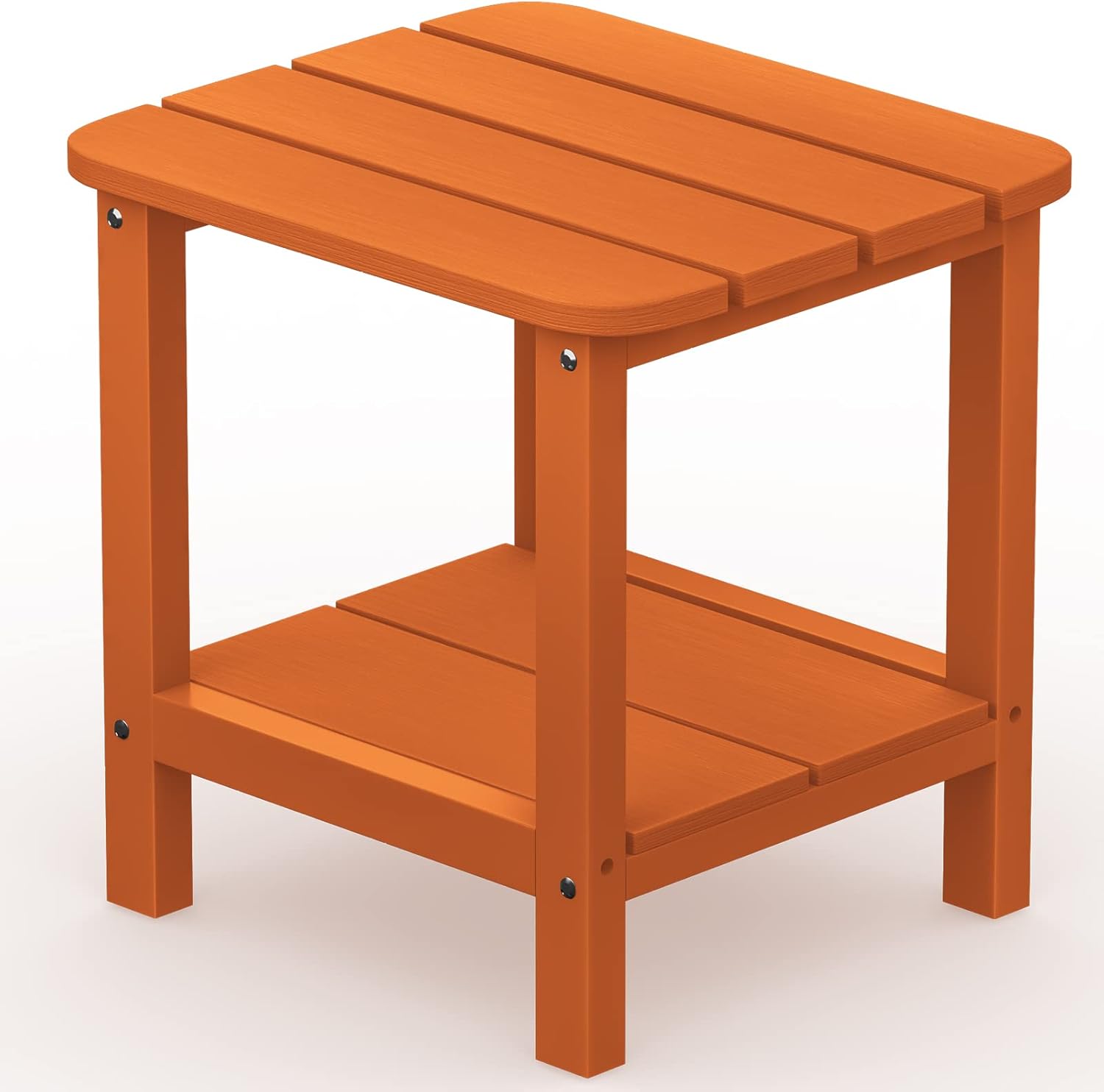 SERWALL Adirondack Table Outdoor Side Table- Orange : Patio, Lawn & Garden
