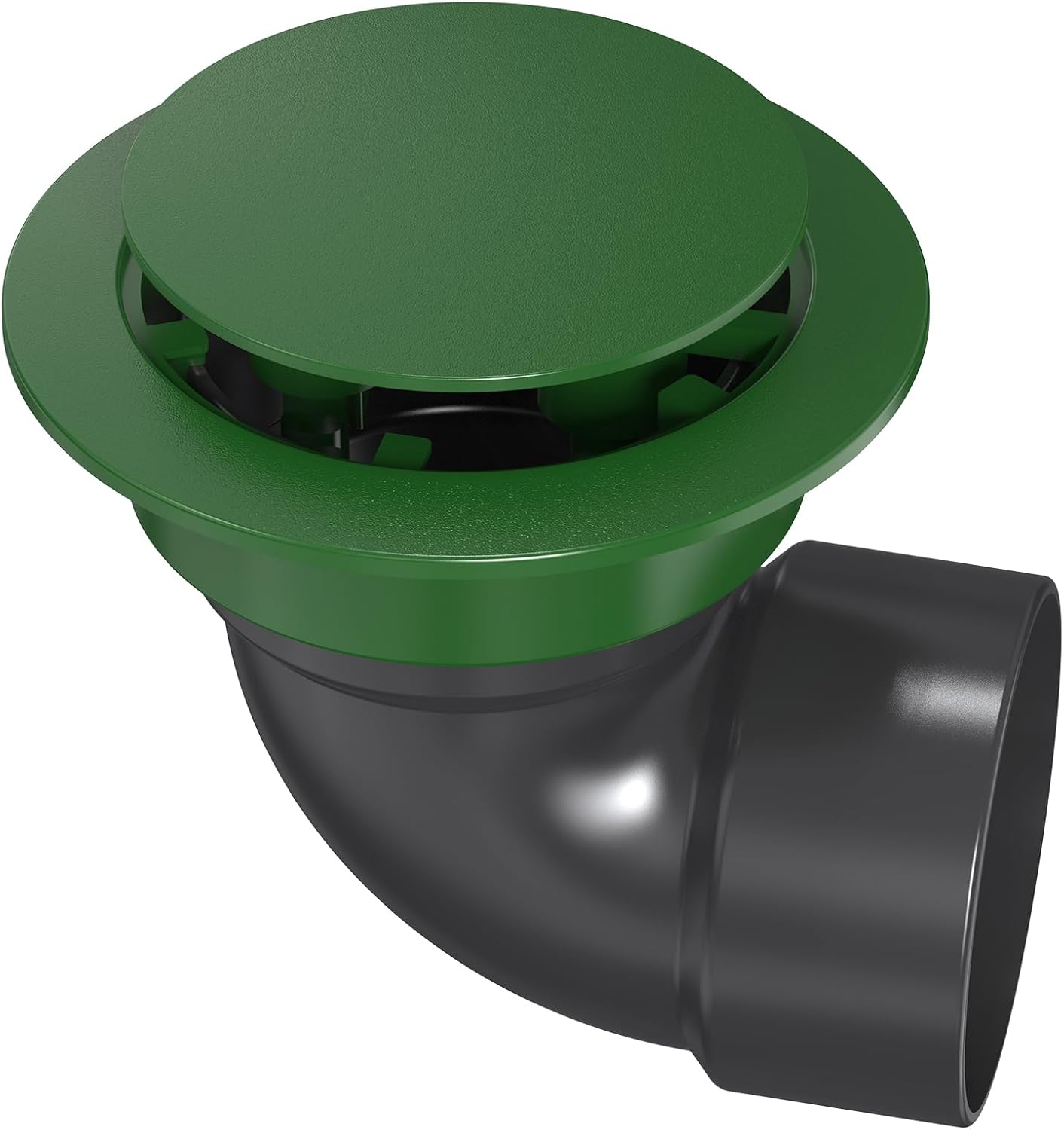 4" Pop Up Drainage Emitter with Elbow, No Adapter Required, Fits 4" PVC D2729 (S&D), 4" SCH40, 4" SDR35, 4" Corrugated Pipe, 3" Corrugated Pipe, Dual-Rod Yard Drain Cover for Downspouts, 1PC