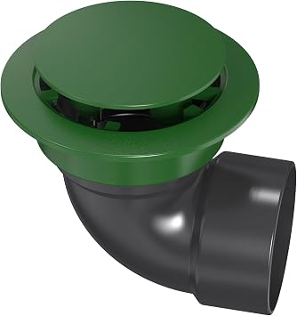 Pop Up Drainage Emitter with Elbow,fits 3 Sewer and Drain Fittings, Dual-Rod Downspout Cover, Outdoor Drain Cover for Yard Outlet, Channel Drains & Catch Basins,1PC