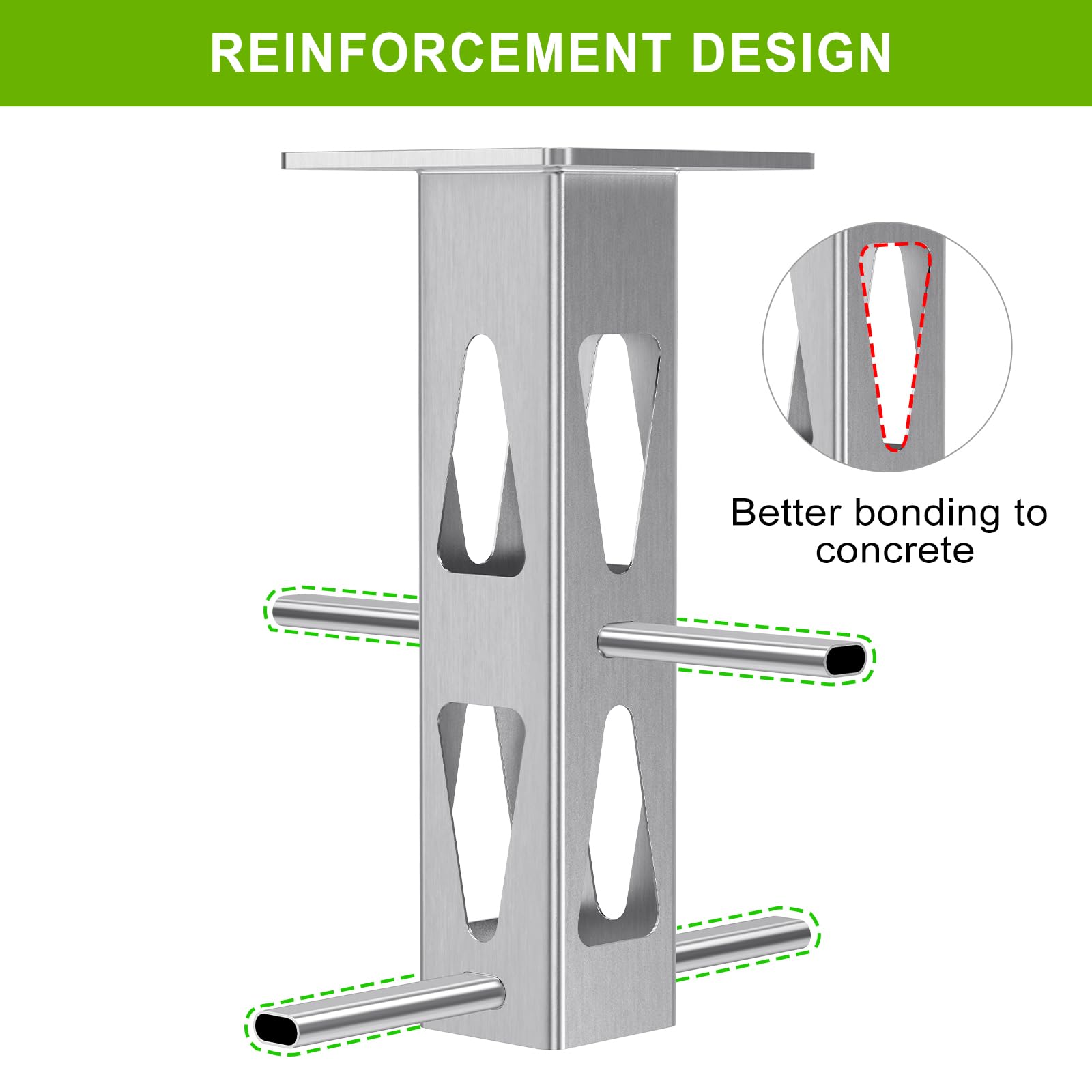 Snapklik.com : Heavy Duty In-Ground Umbrella Base, Universal Steel ...