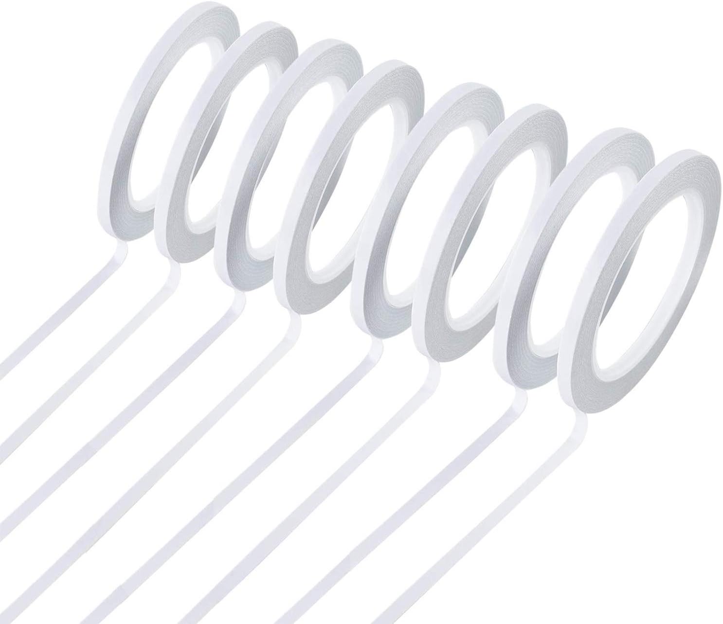 Double-Sided Tape for Arts, Crafts, Photography, Scrapbooking, Tear-by-Hand, Paper Backing (8 Rolls) 6mm Width