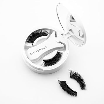 Magnetic Eyelashes Set with Applicator, Reusable False Lashes, No-Glue Design, Black MLT19