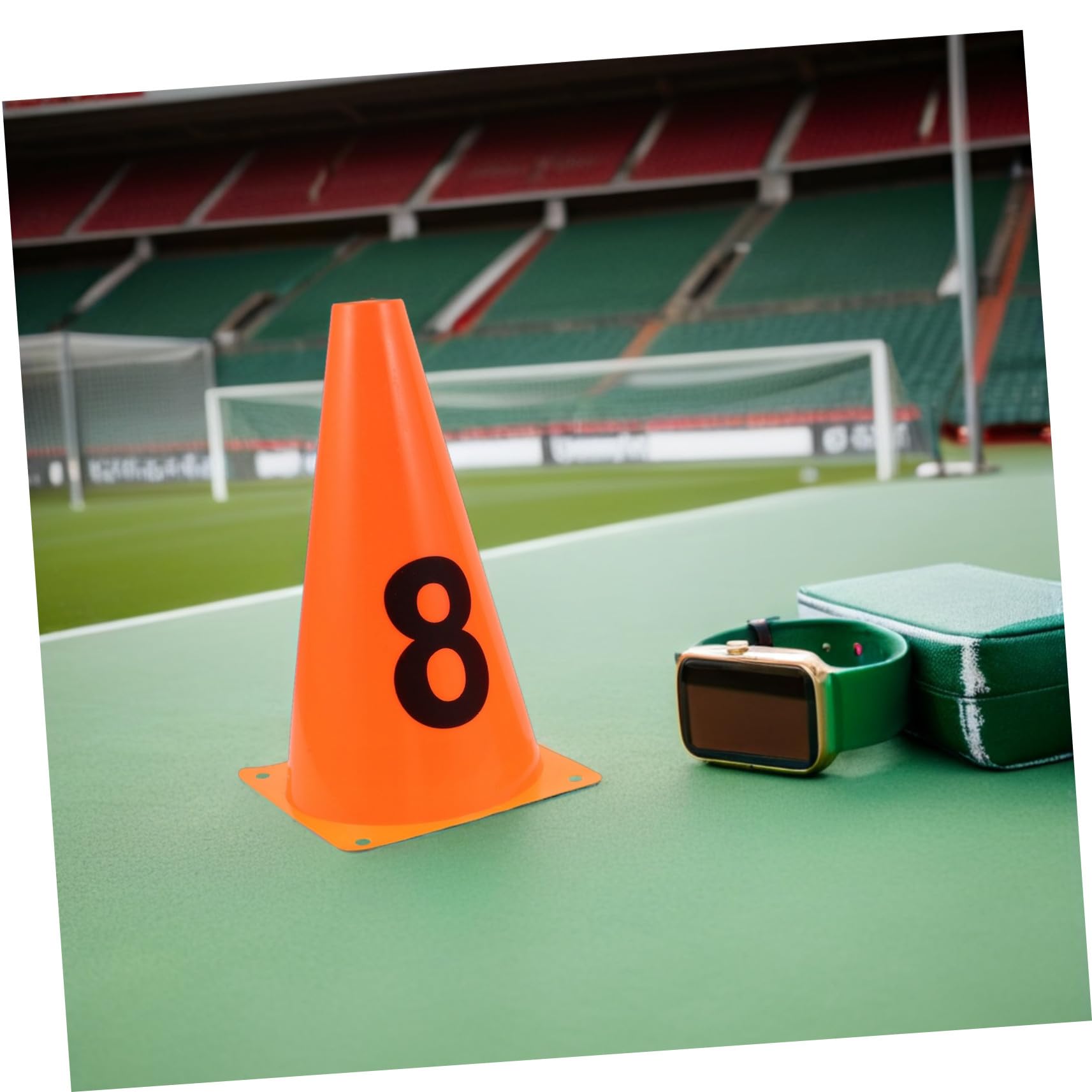 Hemobllo 10piezas Marcadores de Entrenamiento de Fútbol para Deportes Conos Numerados Equipo de Agilidad para Practicar Interiores y Exteriores