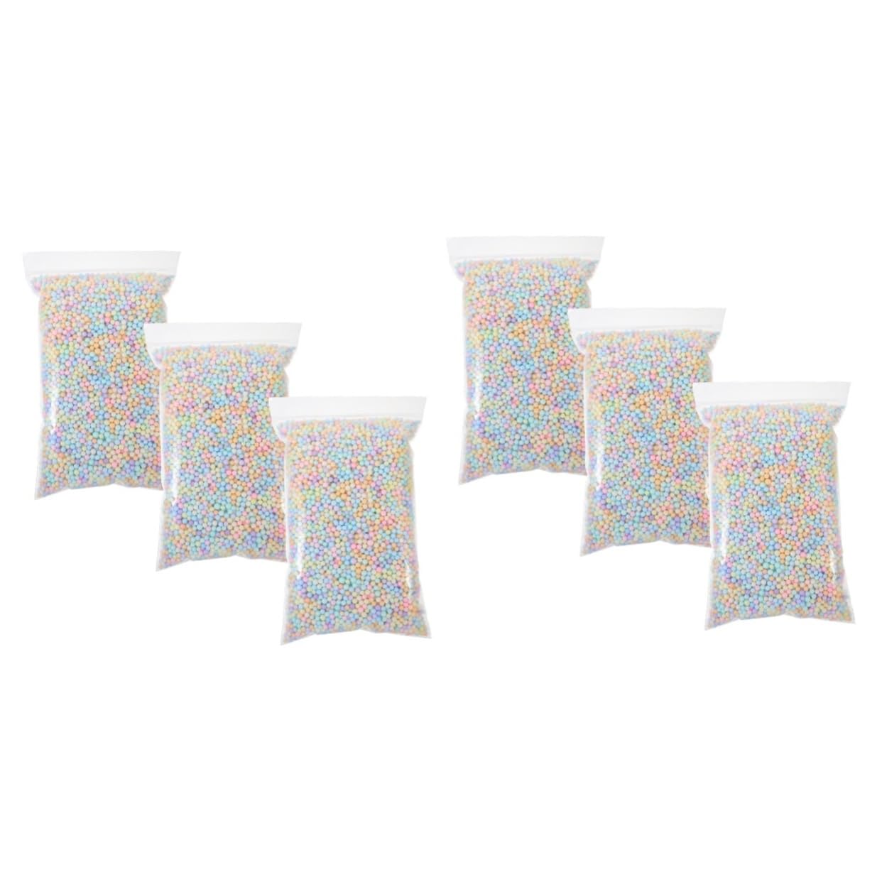 DIYEAH 3sets Doll Filling Foams Mini Foam Balls Decorative Foam Beads Vase Stuffed Beads Craft Stuffings *3
