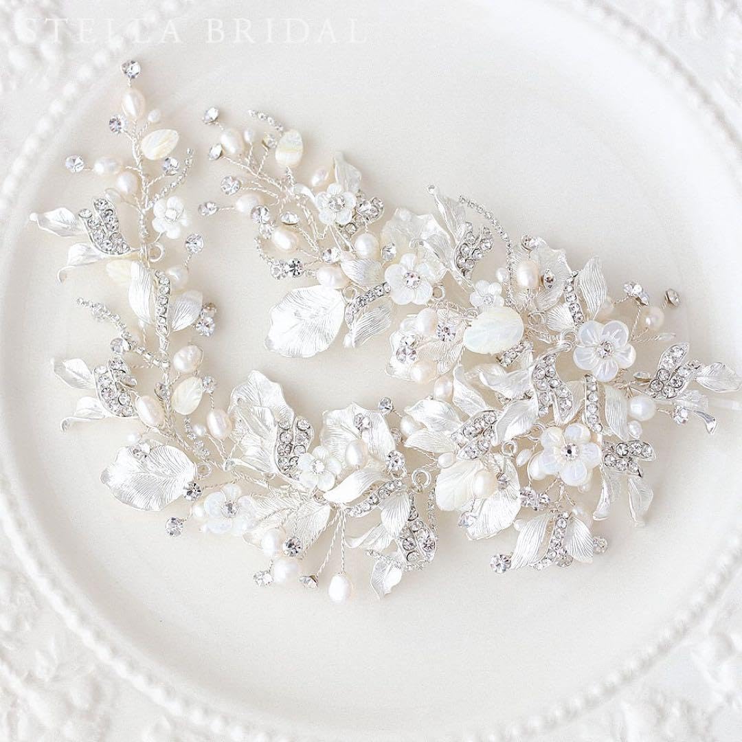 Amazon.co.jp: stellabridal ブライダルヘアアクセサリー 小枝 
