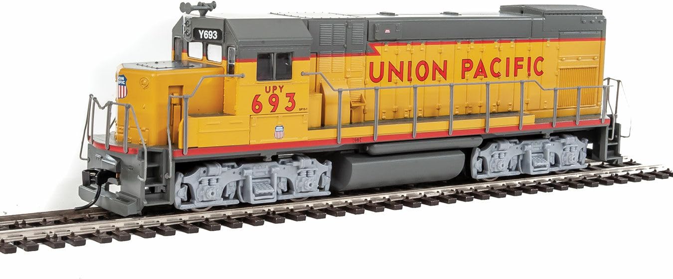 Walthers Trainline EMD GP15-1-Standard DC-Union Pacific(R) (Yellow, Gray, red) 931-2505 HO Scale Model Railroad - Locomotive Model