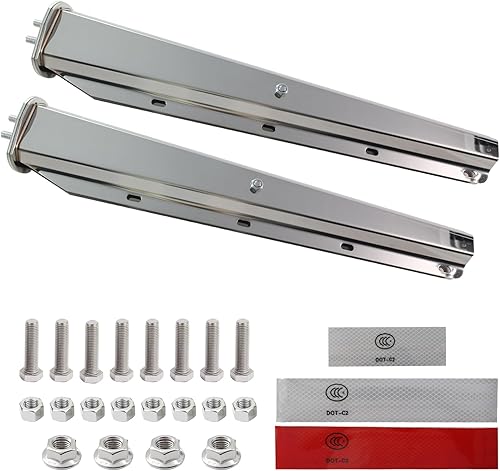 TAIROD Paquete de 2 soportes de acero inoxidable para semirremolques rectos de alta resistencia, con muelles de resorte, para semirremolques de 1-18 TAIROD Paquete de 2 soportes de acero inoxidable para semirremolques rectos de alta resistencia, con muelles de resorte, para semirremolques de 1-18