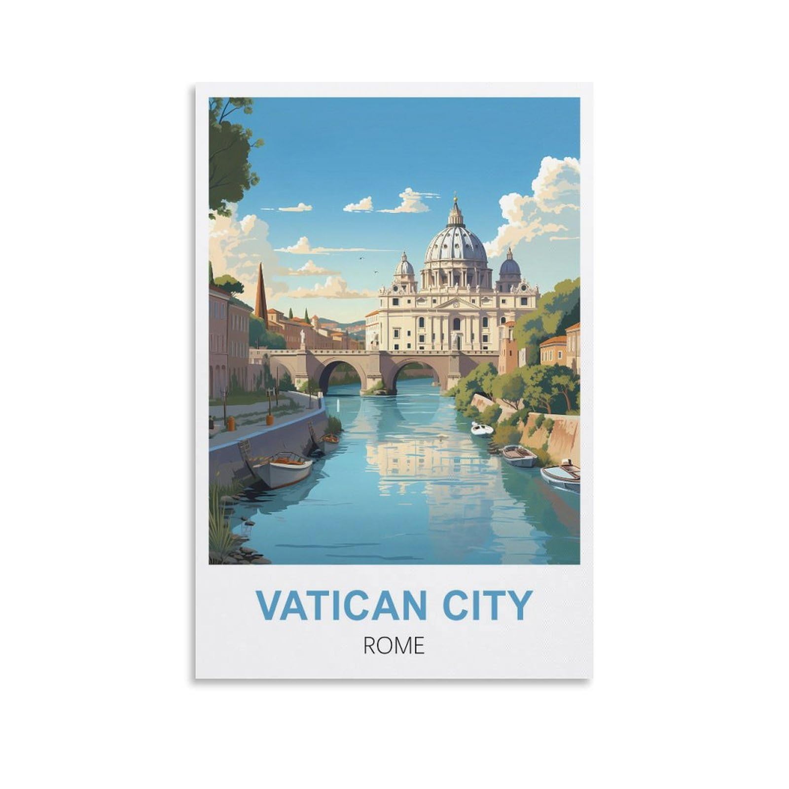 Ezmlfa A202 Paint By Numbers For Adults Vatican City Rome Easy Paint By Numbers For Beginner,Acrylic Watercolor Paint By Number For Kids Gift Decor 40X50cm