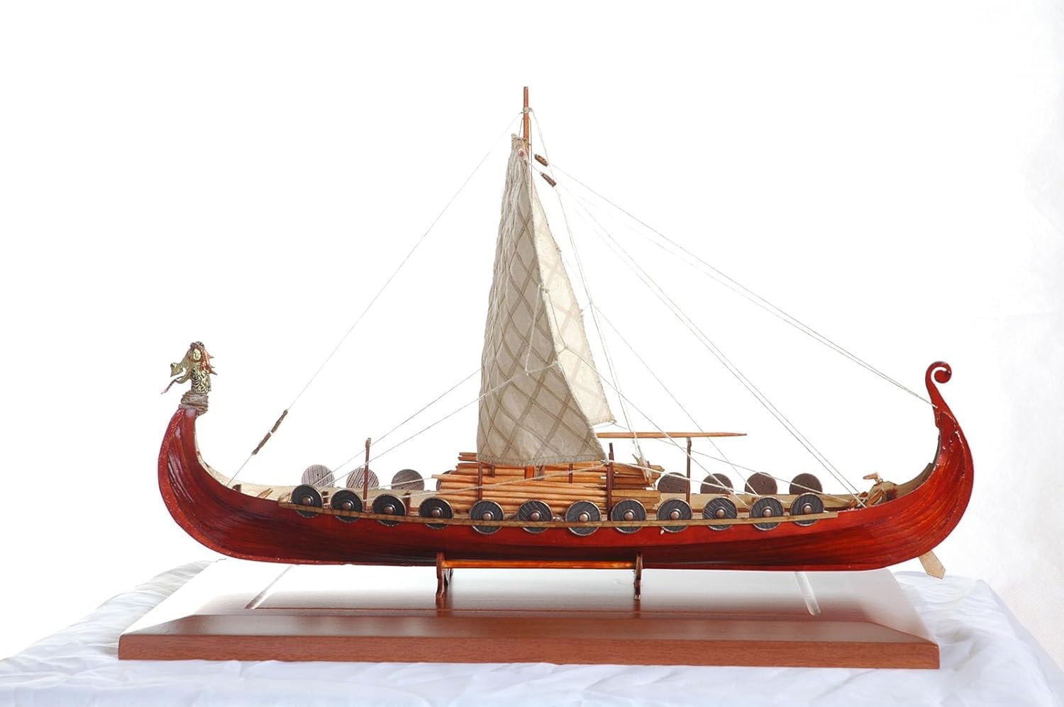 VENBER Sailboat Ship Model Kit Educational Model Northern Europe Classic Wooden Sailboat 1/50 Scale Viking Ships Assembly Model Building Kit