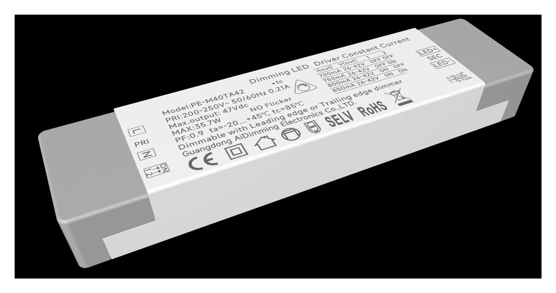 Alimentation M40TA pour une lumière de salon tamisée et sans scintillement