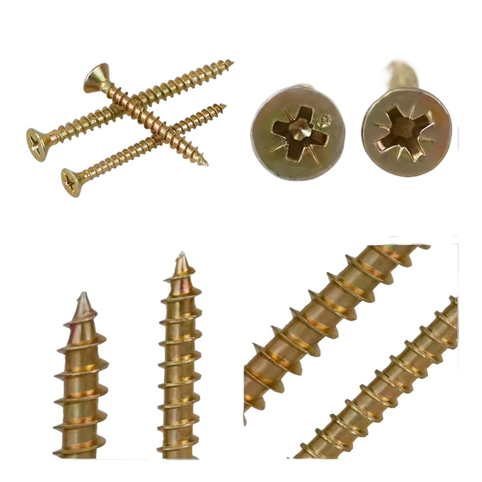 Kit Surtido De Tornillos for Madera M4, 340 Uds., Phillips, Cabeza Plana, Avellanados, Autorroscantes