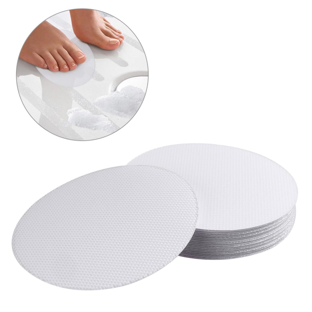 Amosfun 3 Series Pegatinas Antideslizantes para Bañera De Calcomanías Adhesivas Impermeables Stickers Resistentes para Baños Uso Superficies Resbaladizas 30 Piezas*3