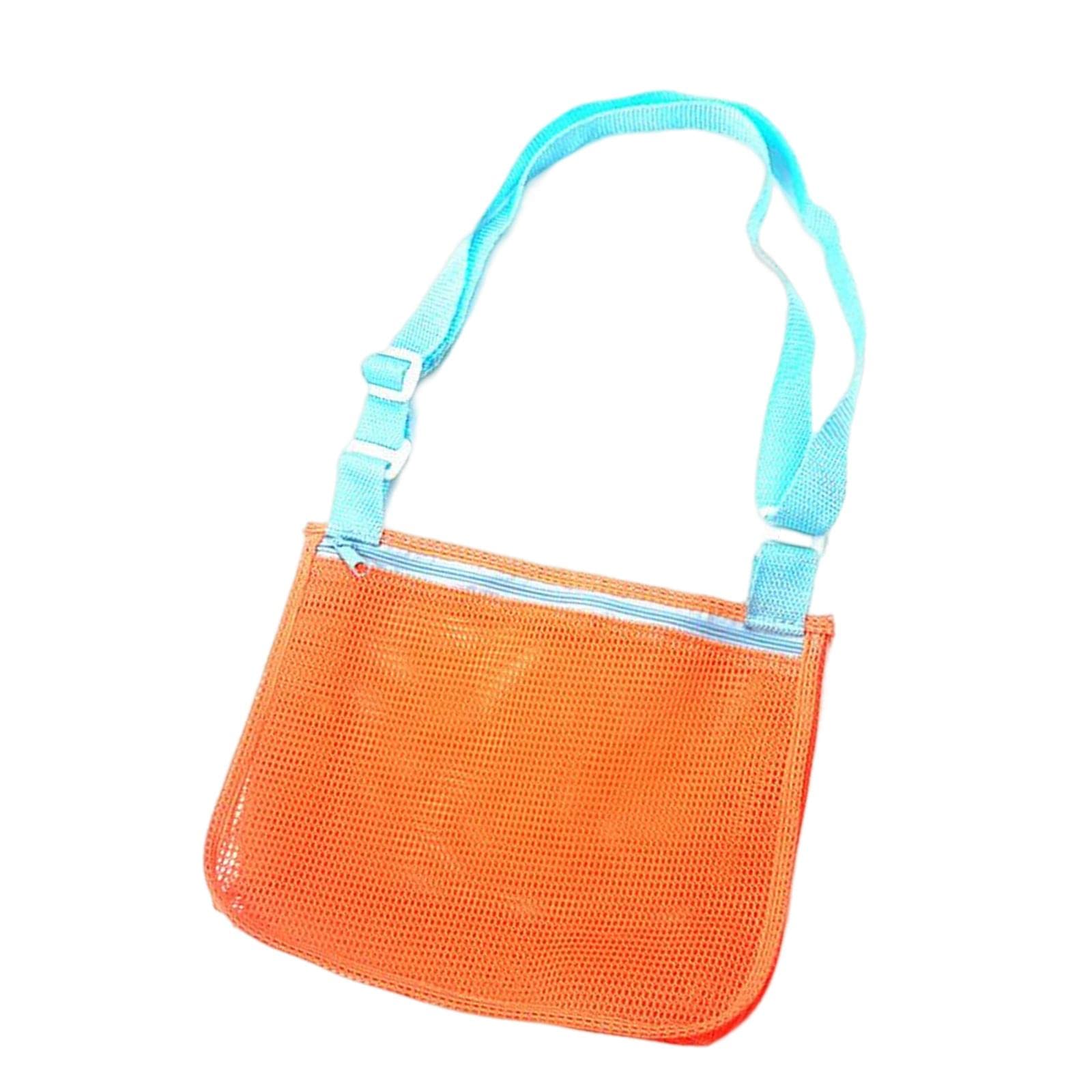 Beach Toy Bag Mesh Net Tote for Boys and s Quick Dry Toys Organizer Bags Orange-image-6