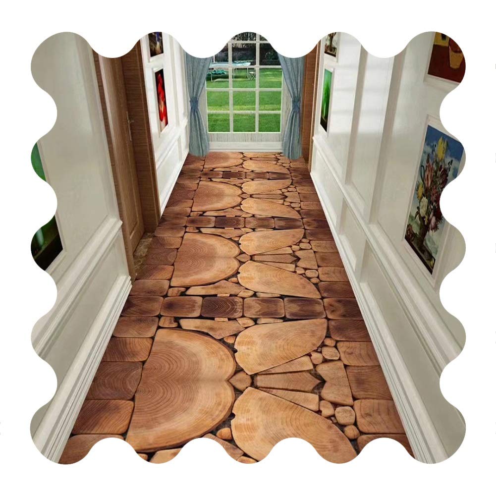 Alfombras de pasillo largo con patrón 3D elegante de poliéster resistente ZRUYI
