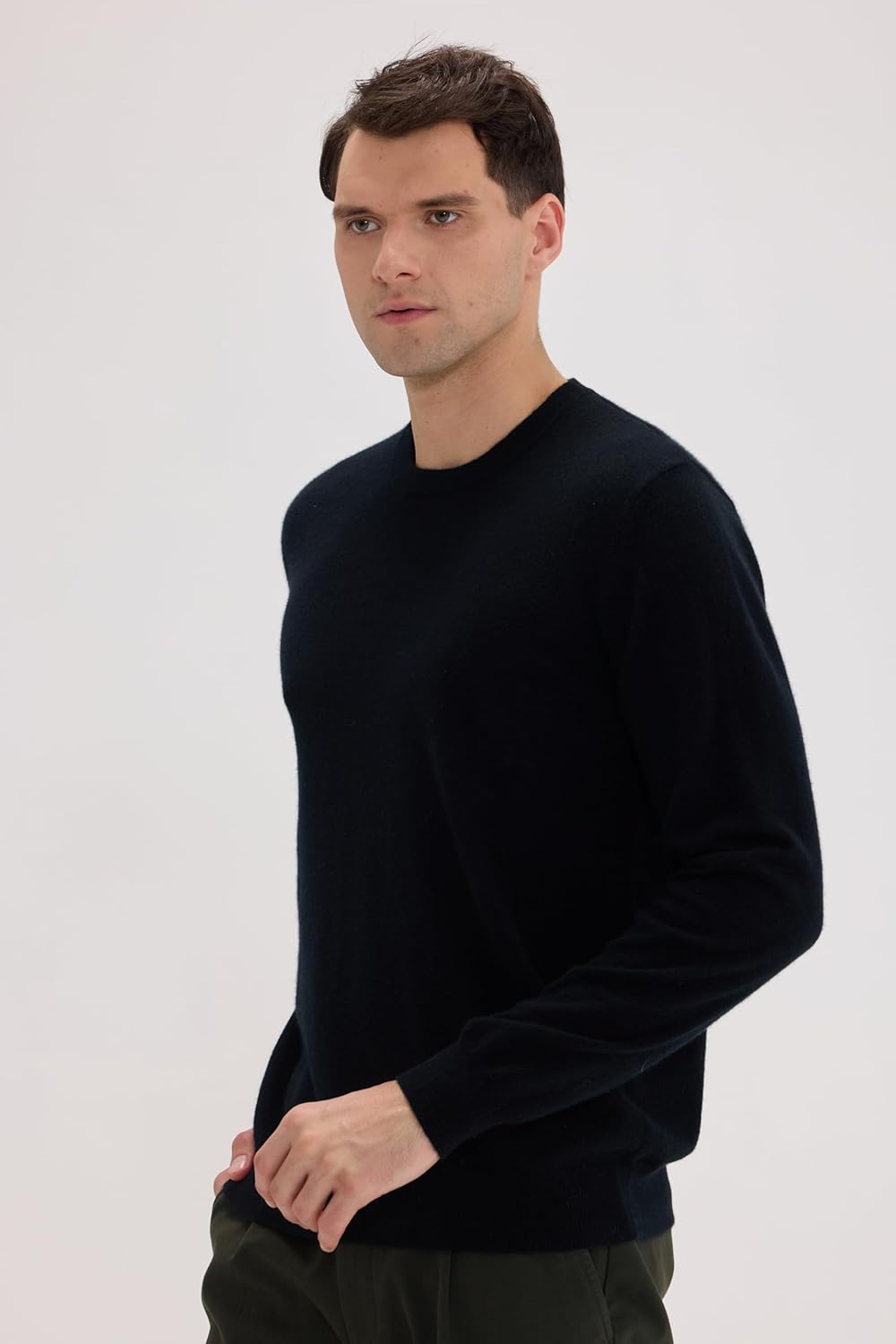 Men’s Daily Cashmere Sweater – 100% Pure Cashmere Crew Neck Pullover, Soft Lightweight Knit - Image 5