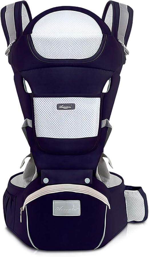 SONARIN Baby Carrier Ergonomic with Hip Seat/Pure Cotton,Head Support