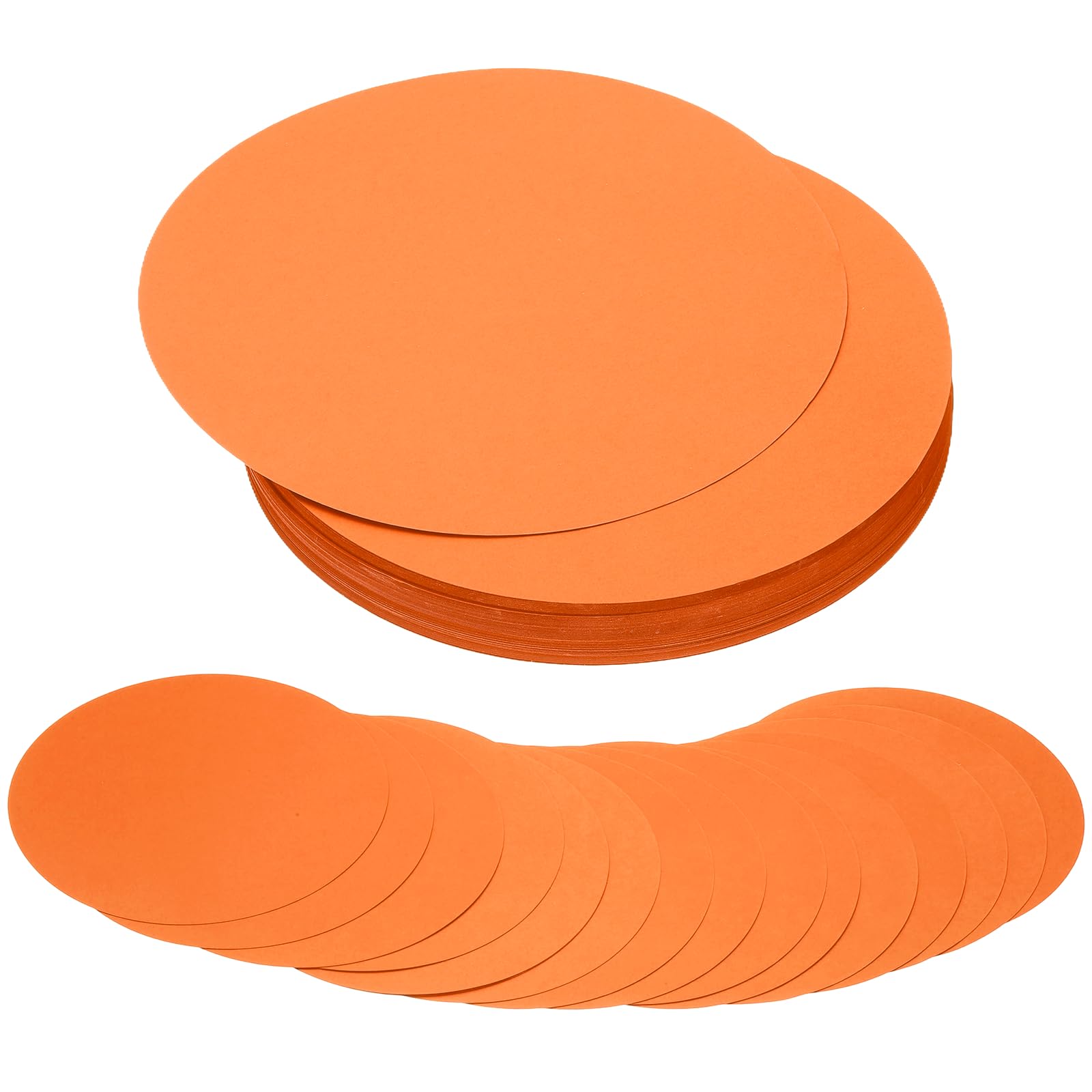 PATIKIL 8 Inch Circle Cutouts Paper, 100 Pcs Circle Card Stock 200gsm/75lb Round Cutouts for DIY Craft Projects Classroom Bulletin Board Decoration, Orange Red