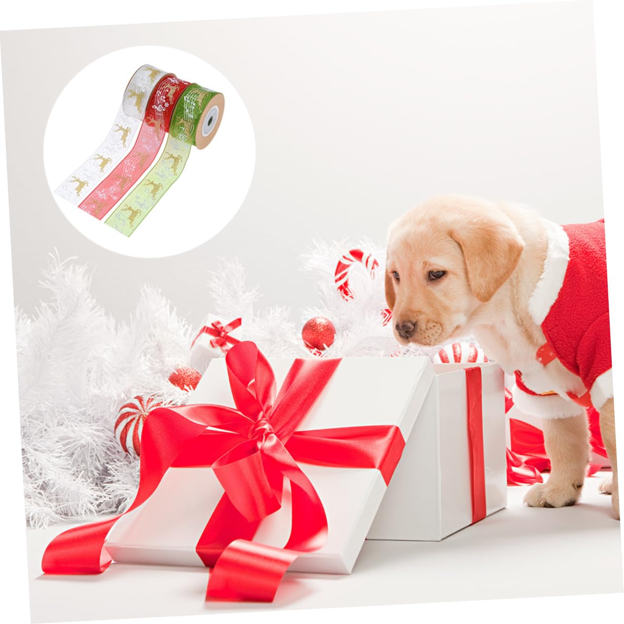 SHINEOFI 15stücke Teiliges Weihnachtsband Noten Und Elch-muster Pro Dekorative Ribbons Für Party-dekoration Für Bastelarbeiten Und Weihnachtsfeiern