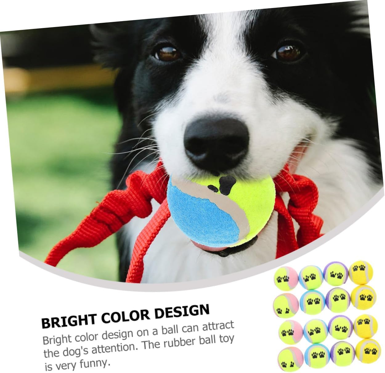 16pcs Plush Tennis Dog Balls Interactive Training Soft Pet Molar Balls 7cm Diameter Portable Outdoor Puppy Chew for Small Dogs Random Color