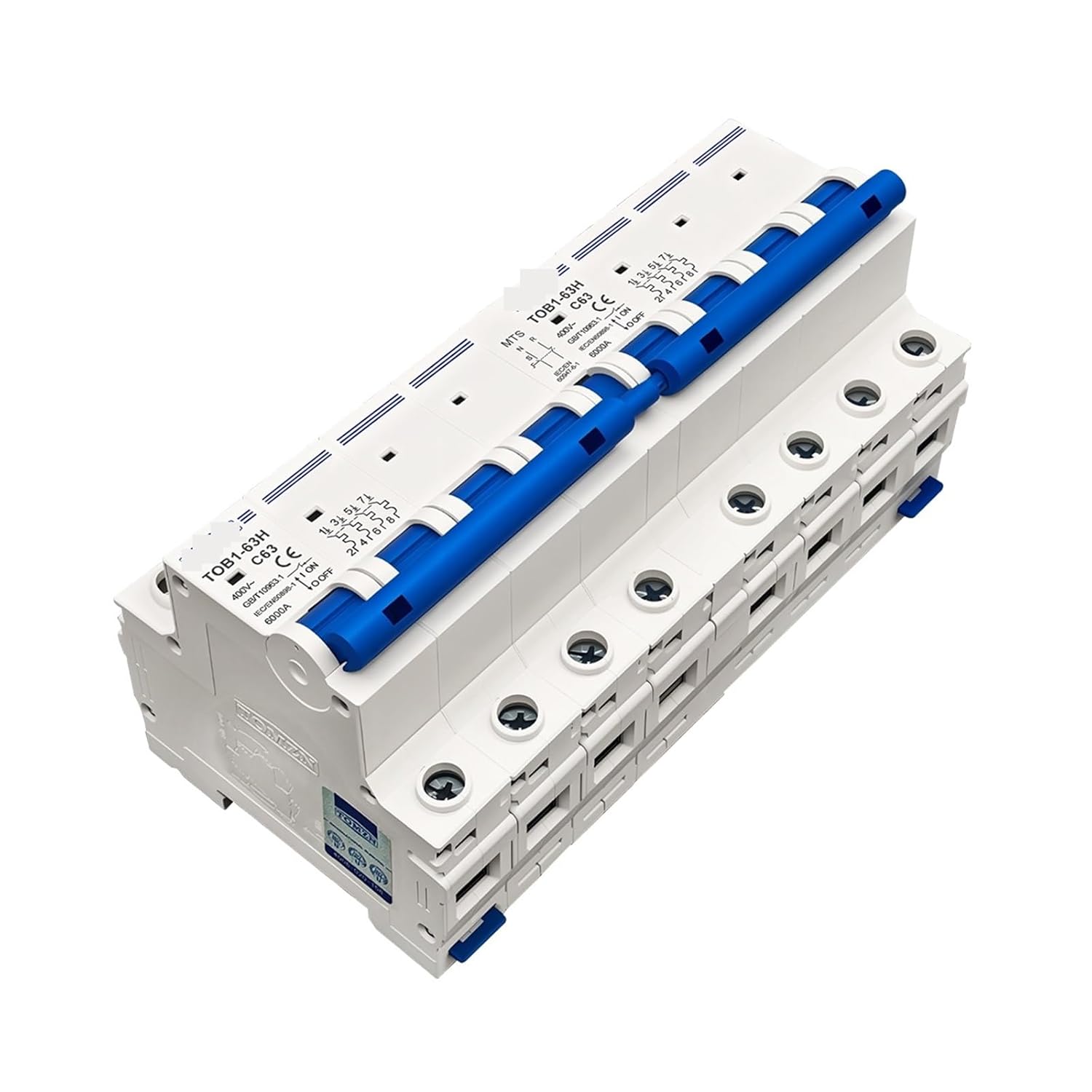 4P + 4P AC 220V 230V 回路ブレーカー MCB 50HZ/60HZ 63A(50A)