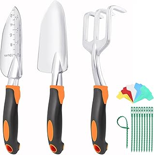 ABRFC Garden Tool Set, 3 Pieces Aluminum Heavy Duty Gardenin