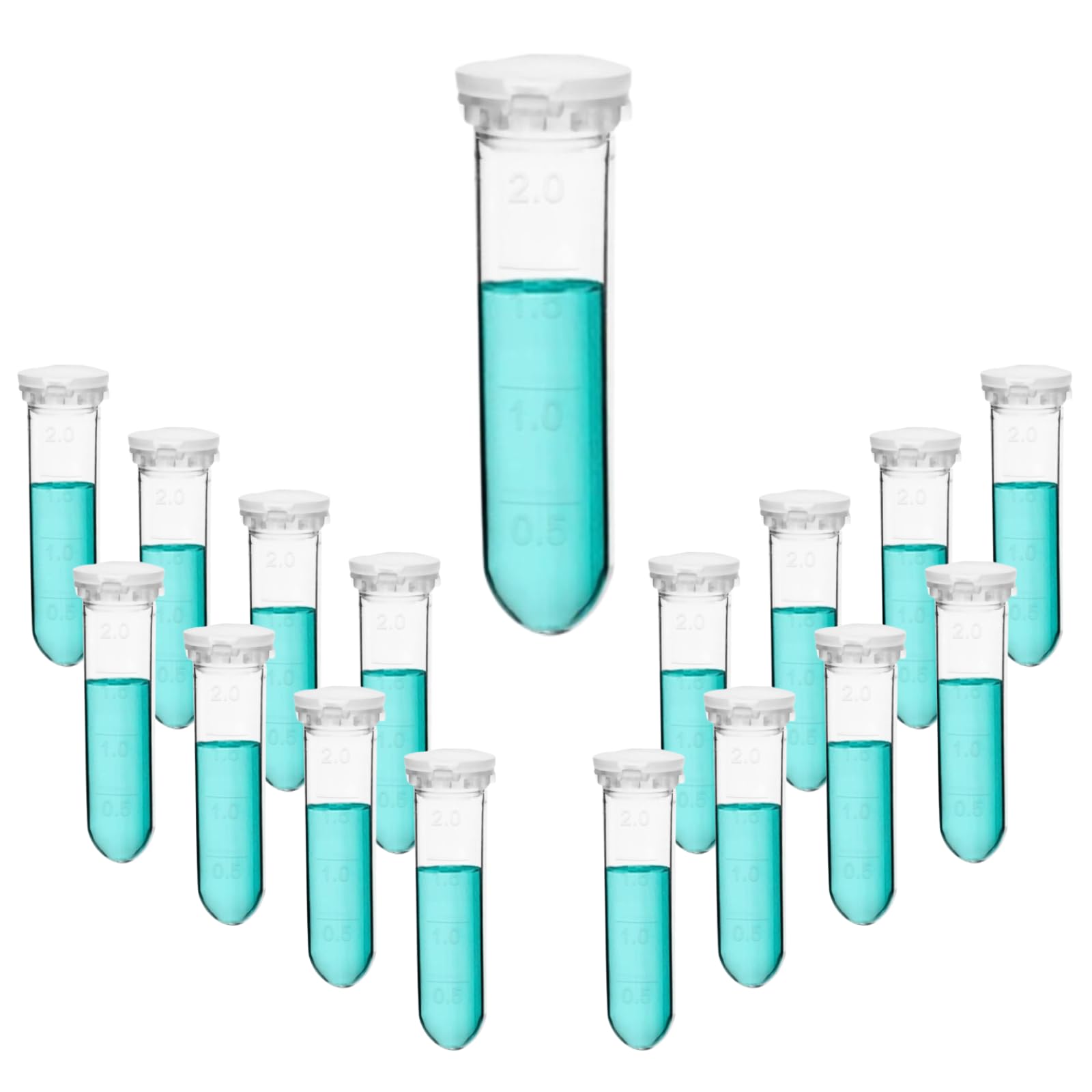 SPYLX Autoclavable Microcentrifuge Tubes 2ml with Hinged Lid, Falcon Tube, Frosted Writing Area, Polypropylene Graduated (100, 2ml)-image-44
