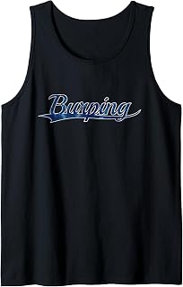 Burping Funny Humorous Vintage Varsity Throwback Style Tank Top