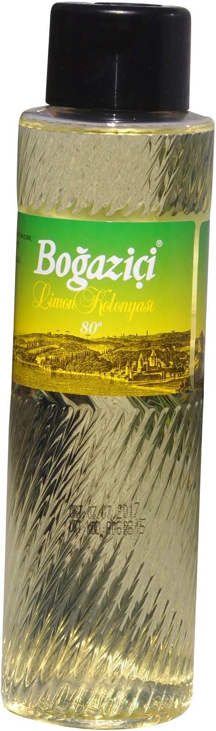 3 pieces of 400 ml bogazici lemon perfume - eau de cologne - limon kolonya + nazar key chain