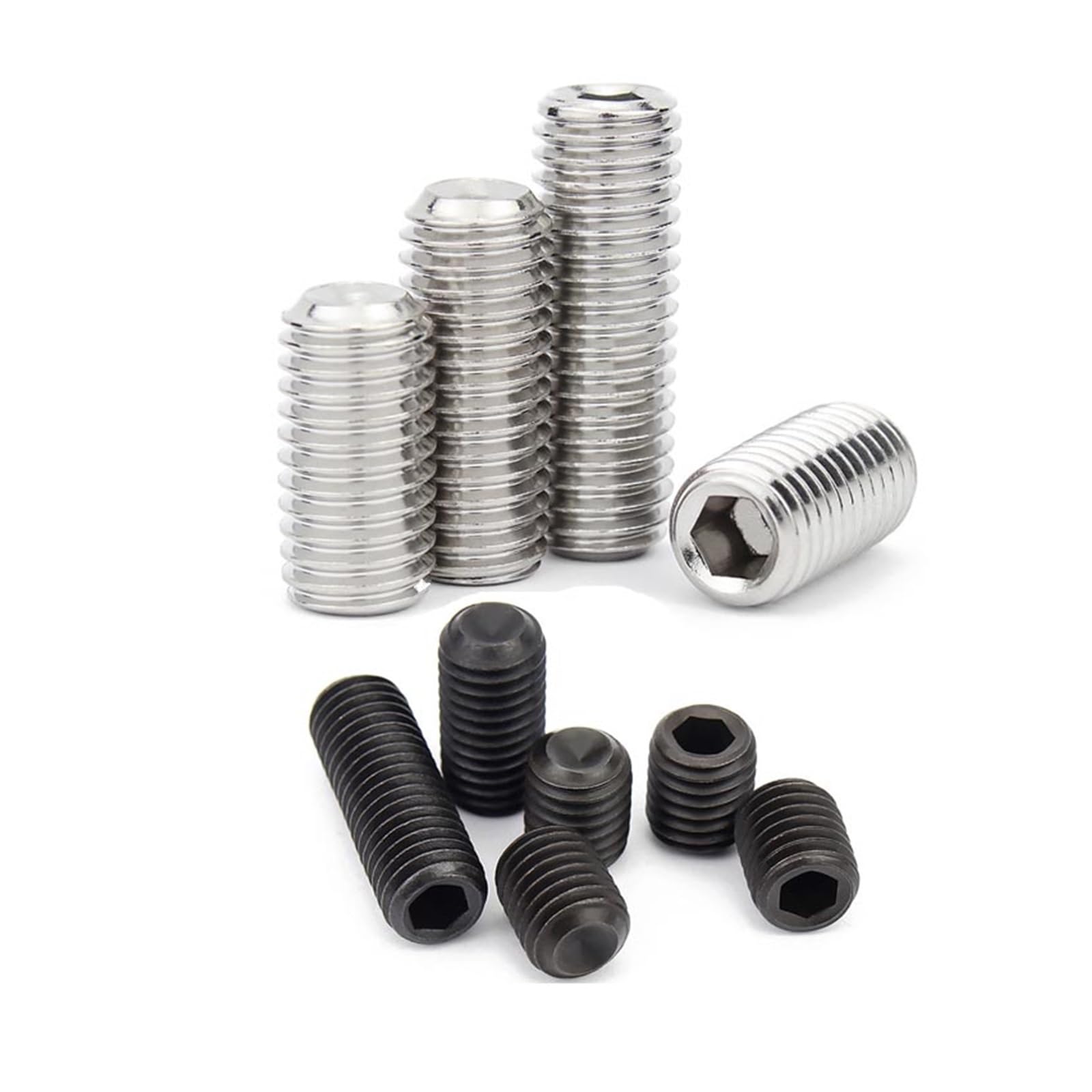 10 viti 10#-24 1/4-20 US grossolane in acciaio inox 304 12.9 nero esagonale a testa esagonale a testa cilindrica a testa esagonale (acciaio di grado 12,9, 1-1/8 "_ 1/4-20)