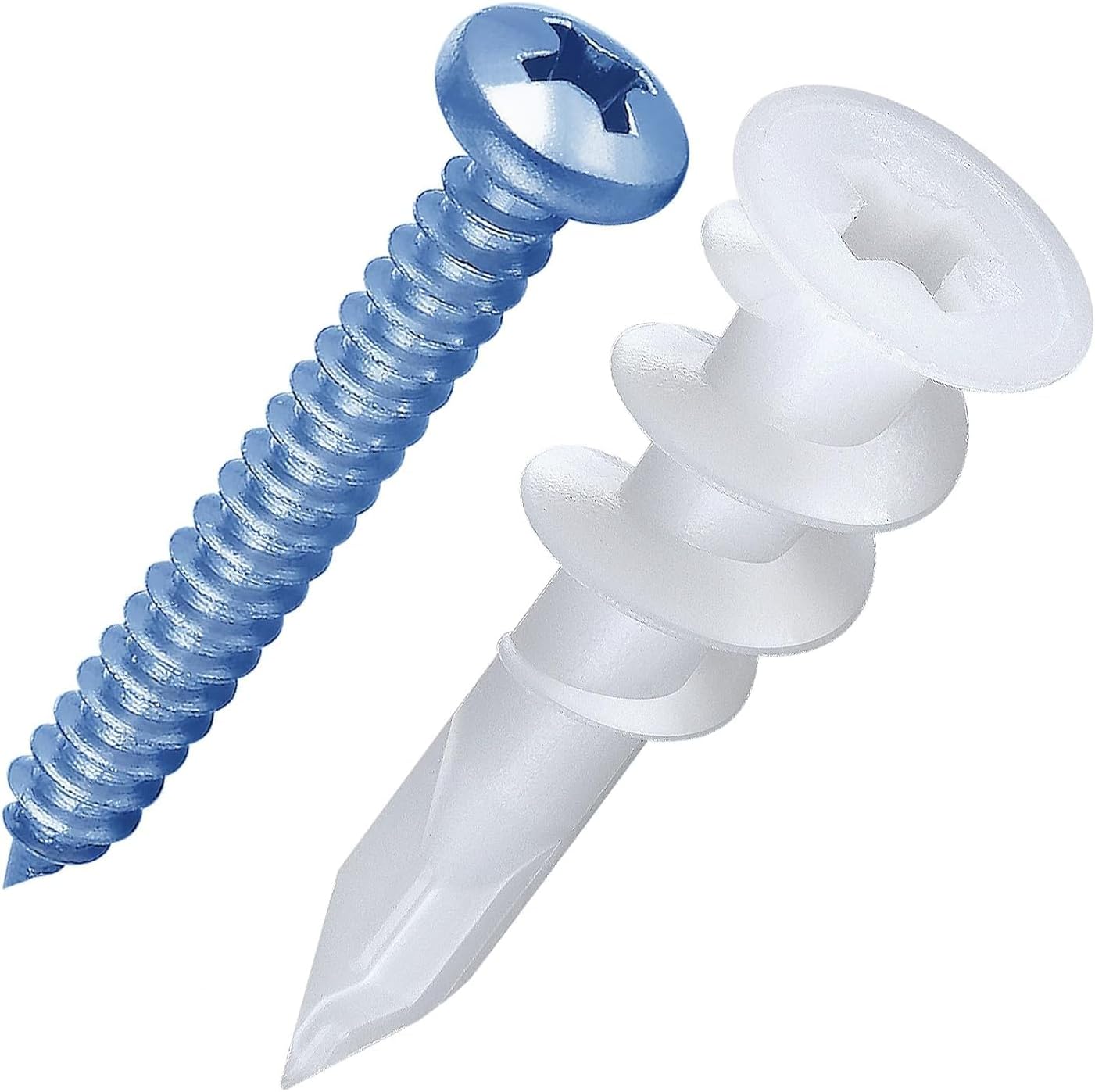 8 Self Drilling Drywall Anchors, 100PCs Wall Anchors and Screws for