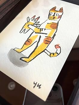 Amazon.co.jp: 柚木沙弥郎 手彩色絵 額装 額付き 民藝 IDEE : ホビー