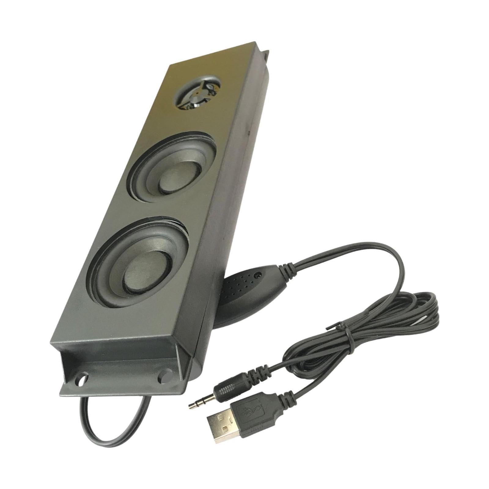 Mini Speaker, Universal Serial Bus Powered, 3.5mm Aux, TV/PC, Powerful Bass, Black-image-39