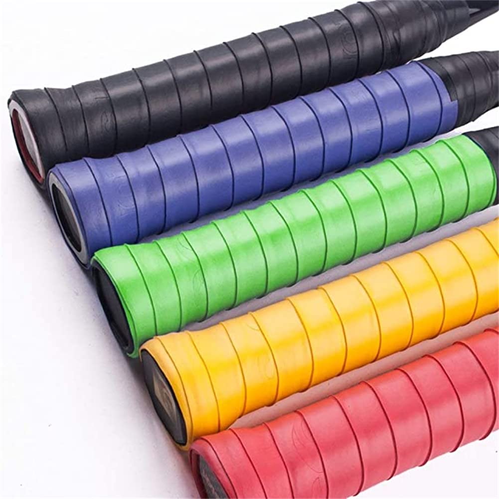 BESPORTBLE Nastro Antiscivolo In Flanella Per Racchette Da Tennis E Badminton – 1 Rotolo Nero – Avvolgimano Antiscivolo E Assorbente - copertina