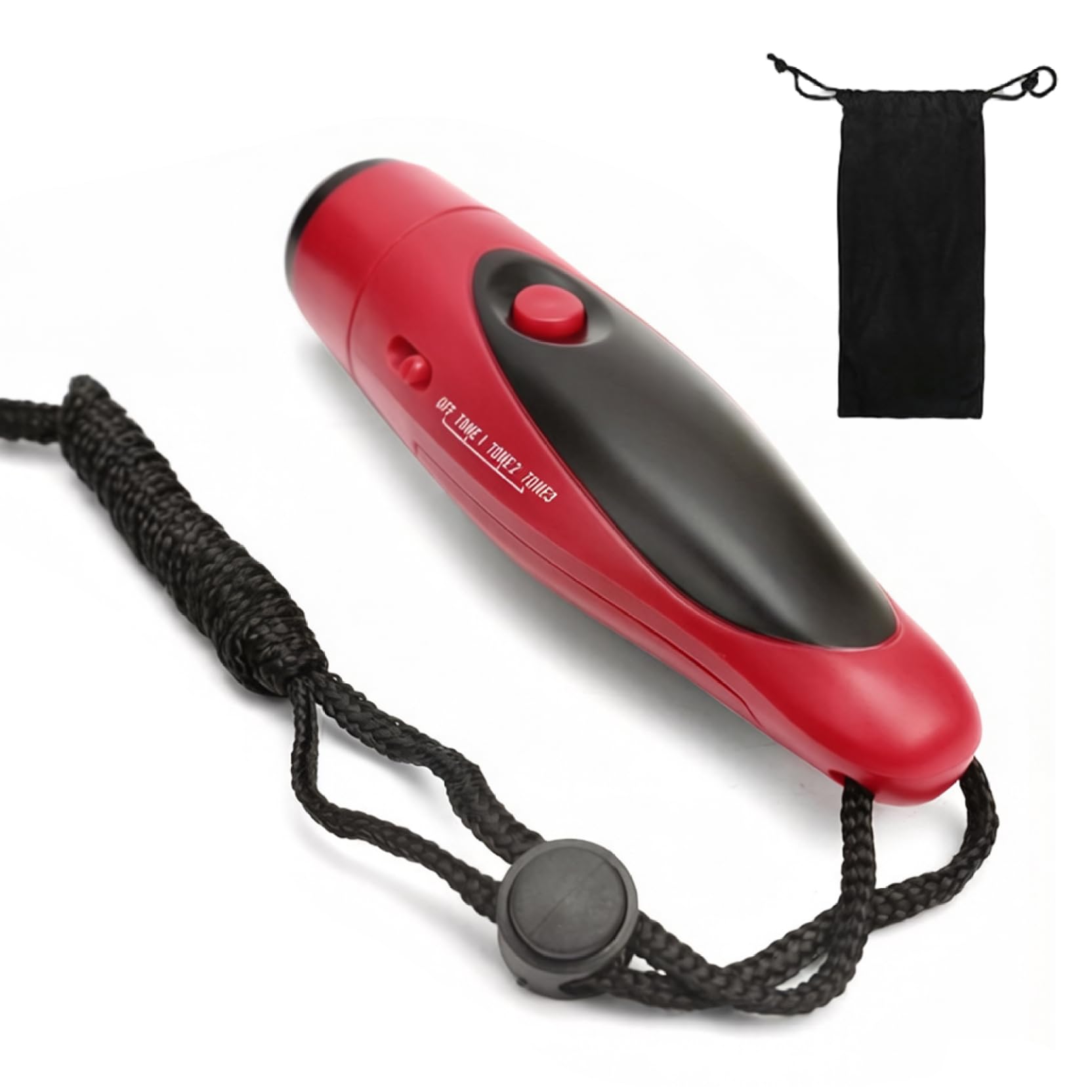 Temeemeg Bear Horn 125db Loud Electronic Air Horn 3 Tones Bear Horns for Hiking Sports Rechargeable to Scare Animals Safety Whistle for Camping Emergency Referee (Red)