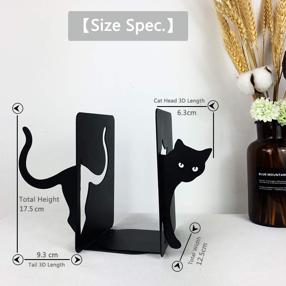 Amazon.co.jp: MsFun 猫アイアンブックエンド - ペットブックエンド