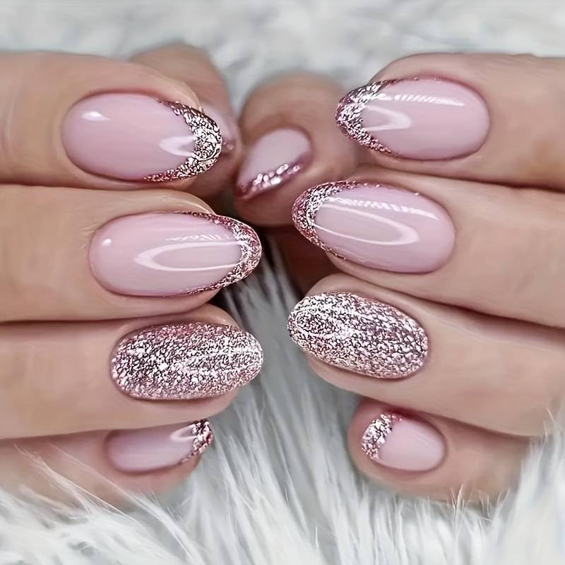Image of Fashionharbour 24 Reusable Artificial Fake Nail Set| Lightweight & Long Lasting| Easy To Use| Quick Fix For Festivals & Special Occasions (w495)