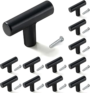 THSIREE 12PCS Cabinet Knobs, Black Cabinet Pu...,