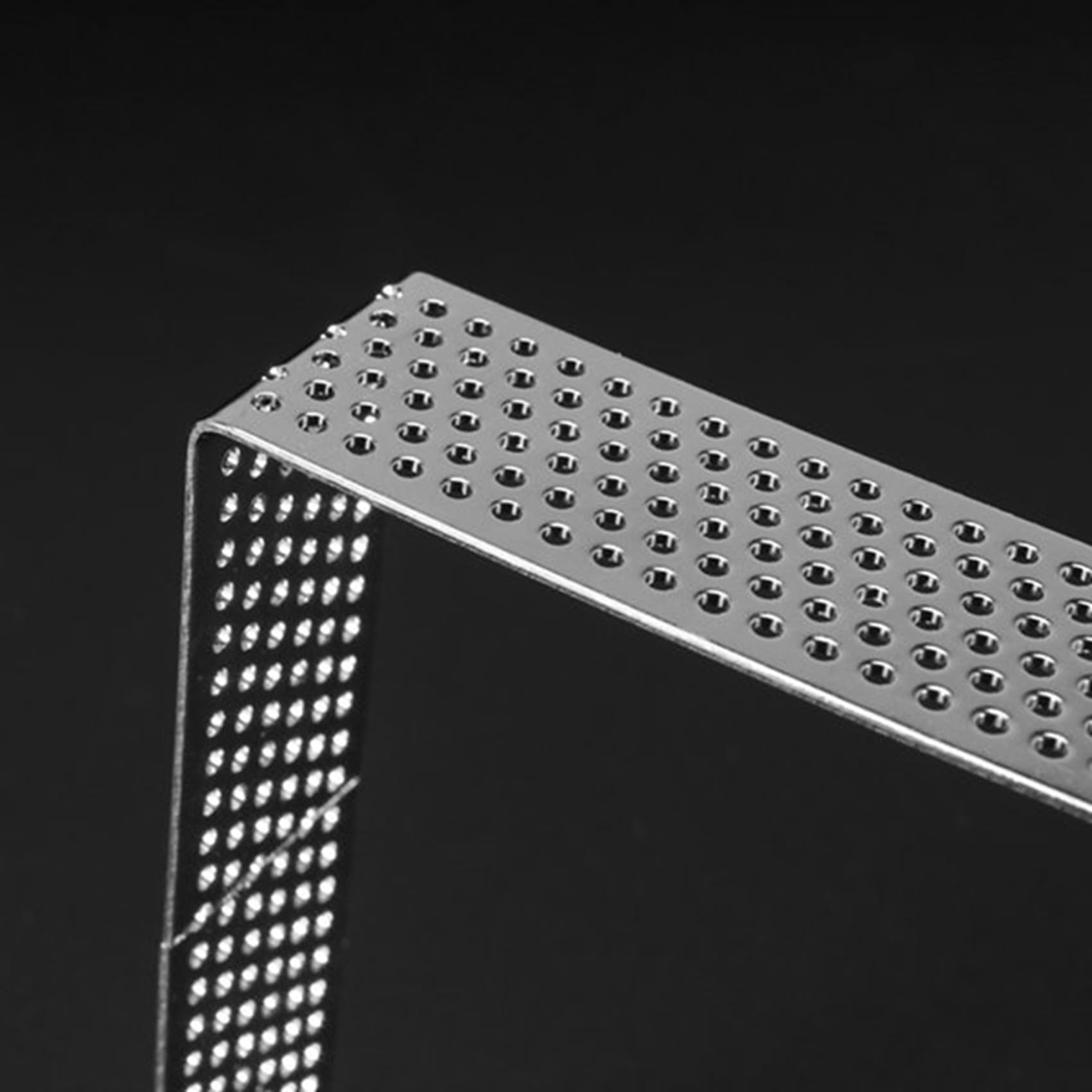 Lot de 25 anneaux perforés en acier inoxydable, forme carrée, gâteau, cercle, pâtisserie française, outils de pâtisserie