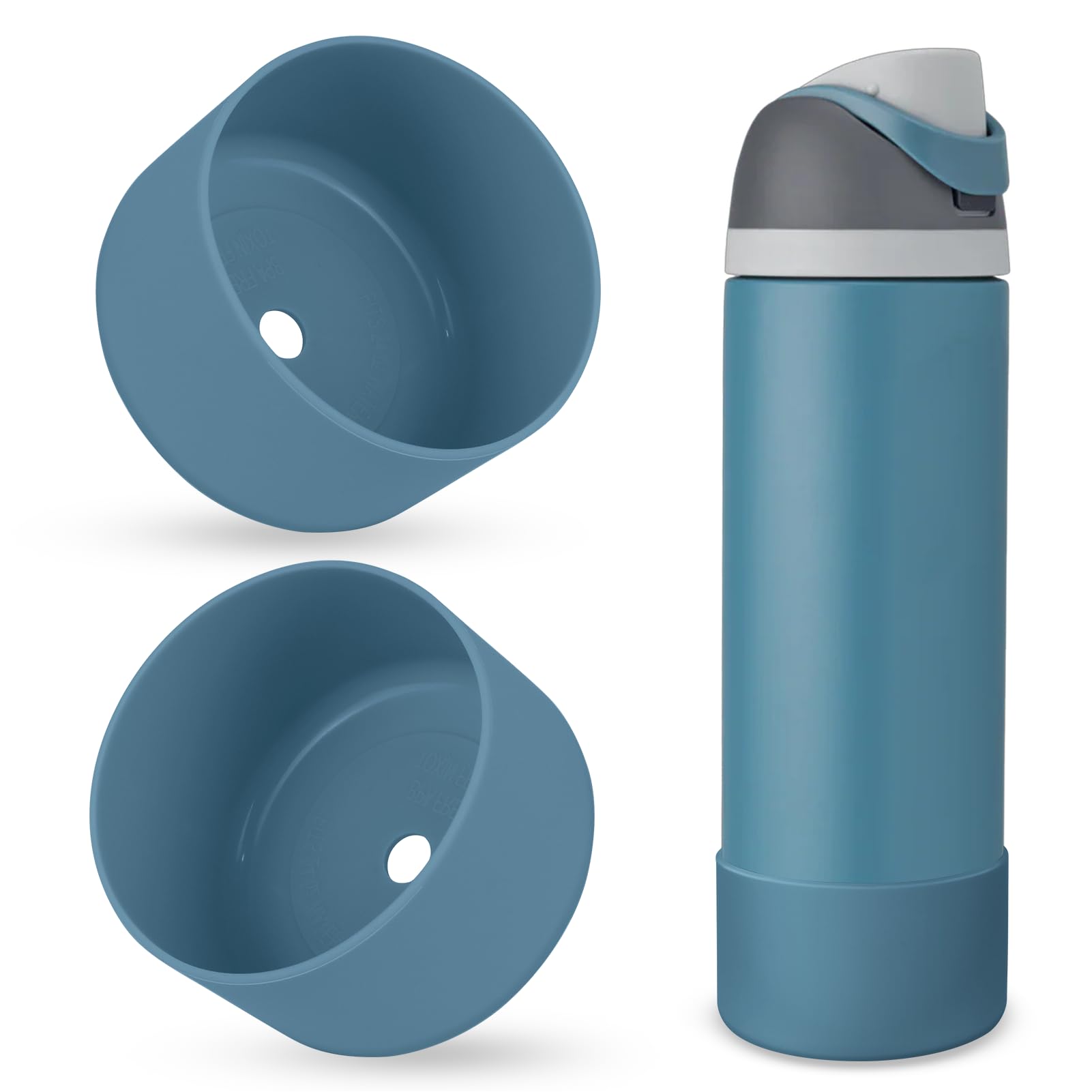 BKBY 2PCS Silicone Water Bottle Boot, Compatible with Owala 24oz 32oz 40oz, Protective Anti-Scratch & Anti-Dent No Noise Sleeve Cover for FreeSip/Twist/Flip Water Bottles