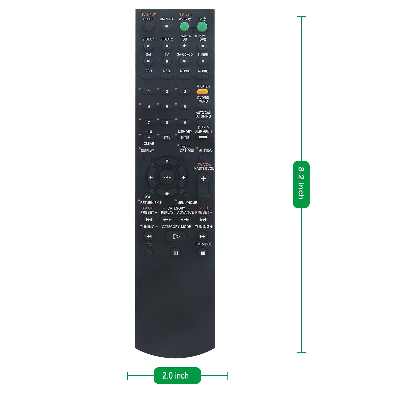 Aurabeam Control Remoto Compatible con Sony STRKG700 Sistema de Teatro