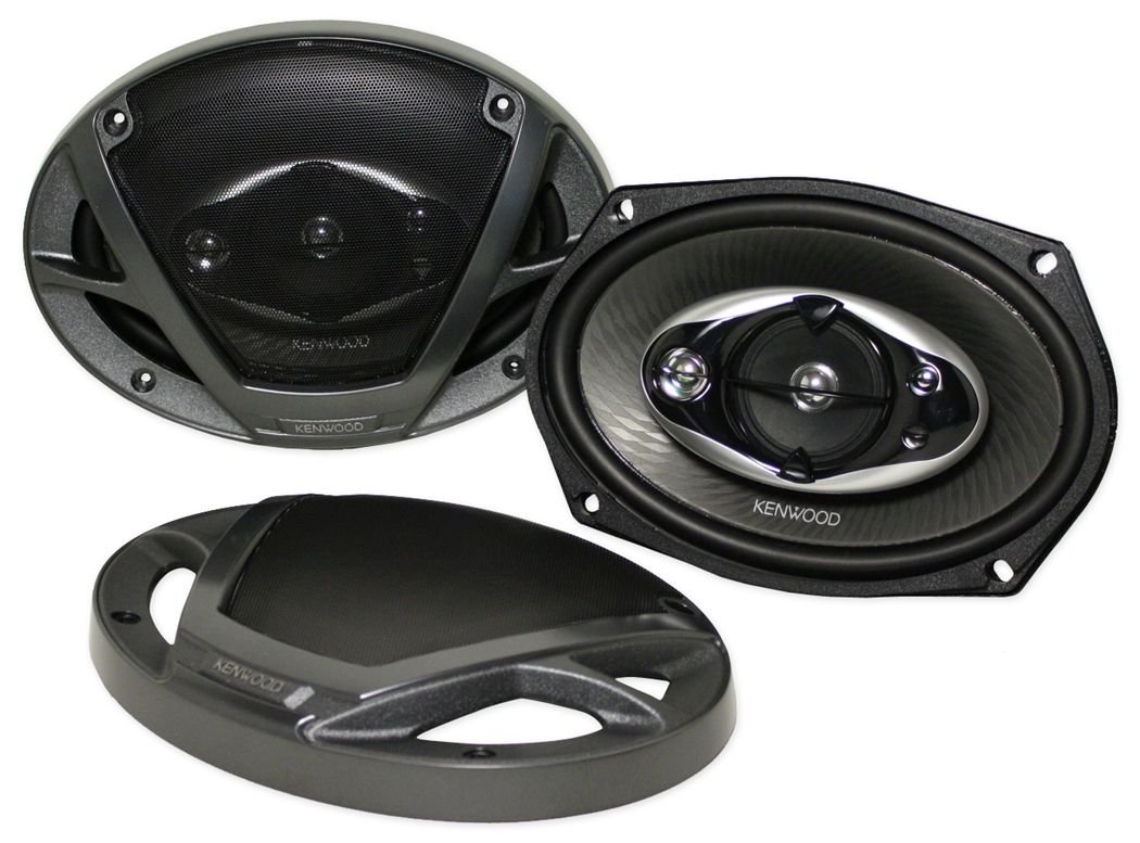 Pair of New Kenwood Kfc-6993ps 1000 Watts Combined (500 Each) Powerful Five-way Car Audio Speakers with Sound Image Enhancer