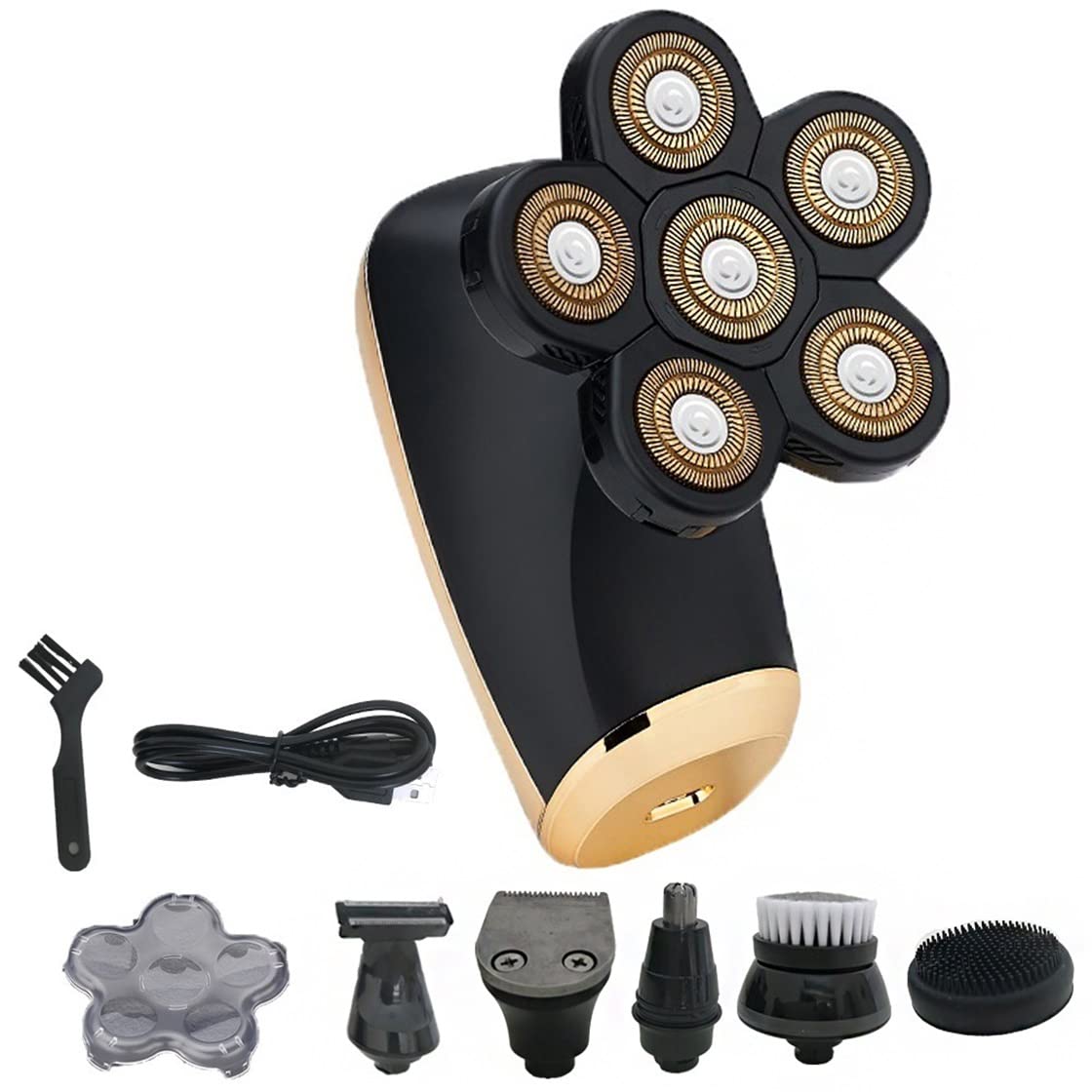 Electric Razor for Men 6 in 1 Multifunction Rechargeable Electric Men Electric Shaver IPX7 Waterproof 6D Floating Heads