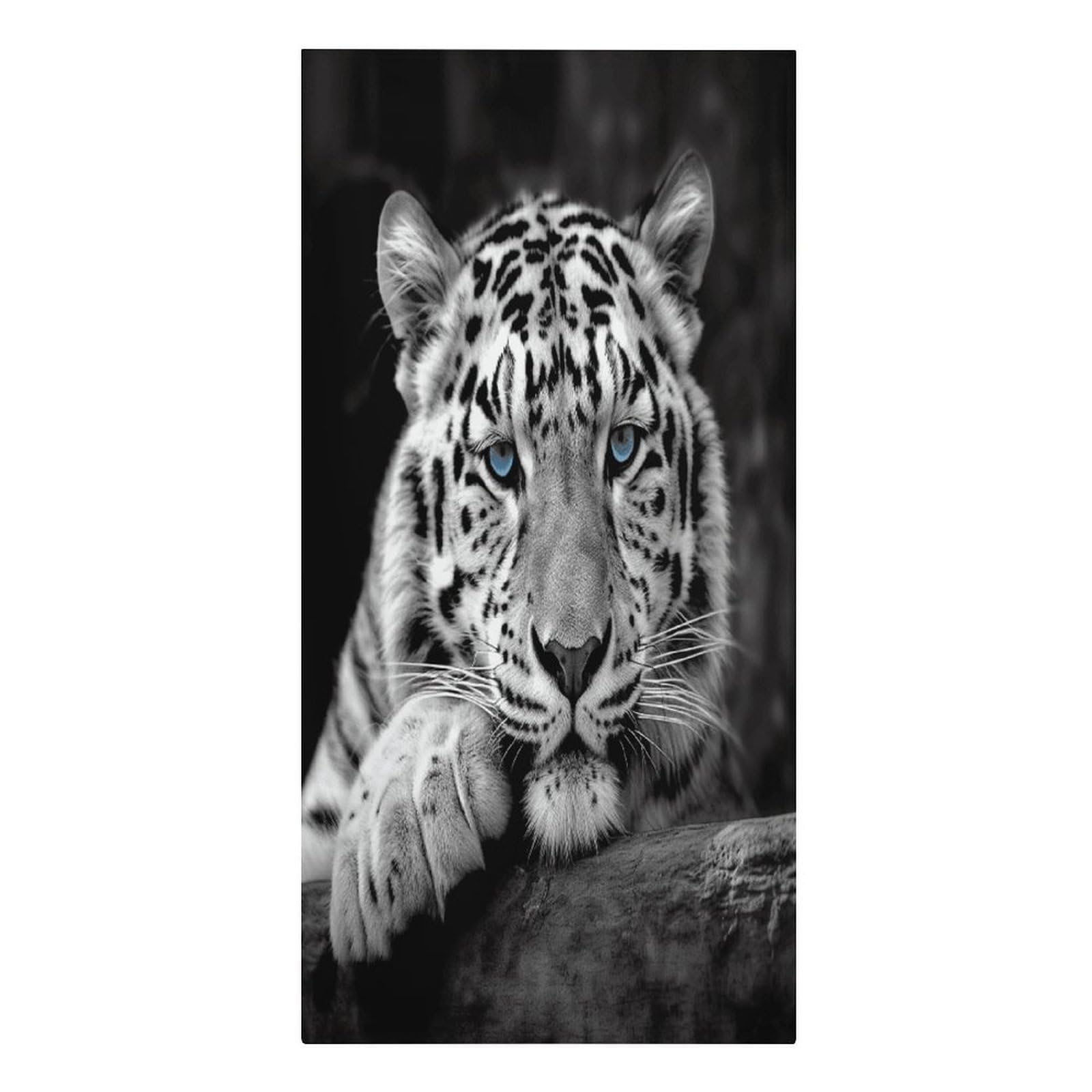 VstaDank Black and White Tiger Beach Towel Vacation Essentials Sand Free Soft Quick Dry Swim Towels 61"x30" Modern Extra Large Towels Lightweight Microfiber Beach Towel for Swimming Pool