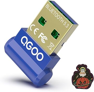 USB Bluetooth Adapter for PC - QGOO Bluetooth Dongle 5.3 EDR, Wireless Receiver for Desktop Computer Laptop Windows 8.1/10/11blue-10