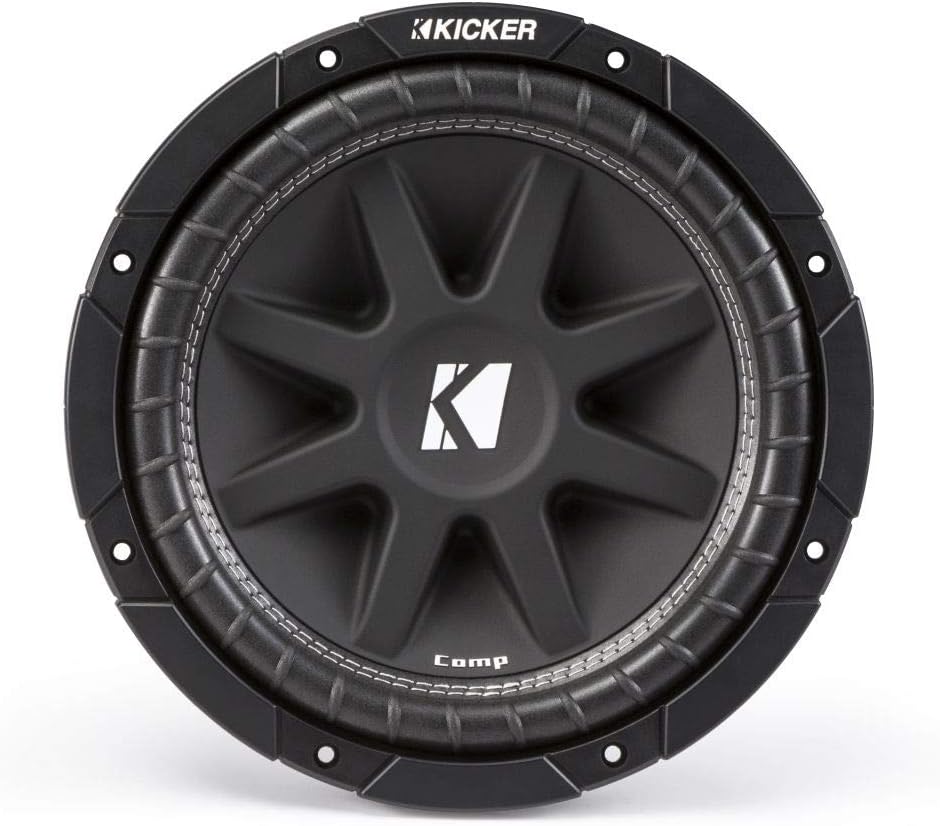 KICKER Comp 10-inch (25cm) Subwoofer, 4-Ohm, RoHS Compliant | Deep low-end punch, ported or sealed box ready, factory stereo upgrade, durable design for daily drivers