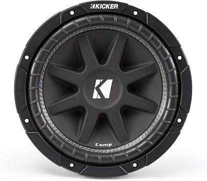 KICKER Comp 10-inch (25cm) Subwoofer, 4-Ohm, RoHS Compliant Bundle